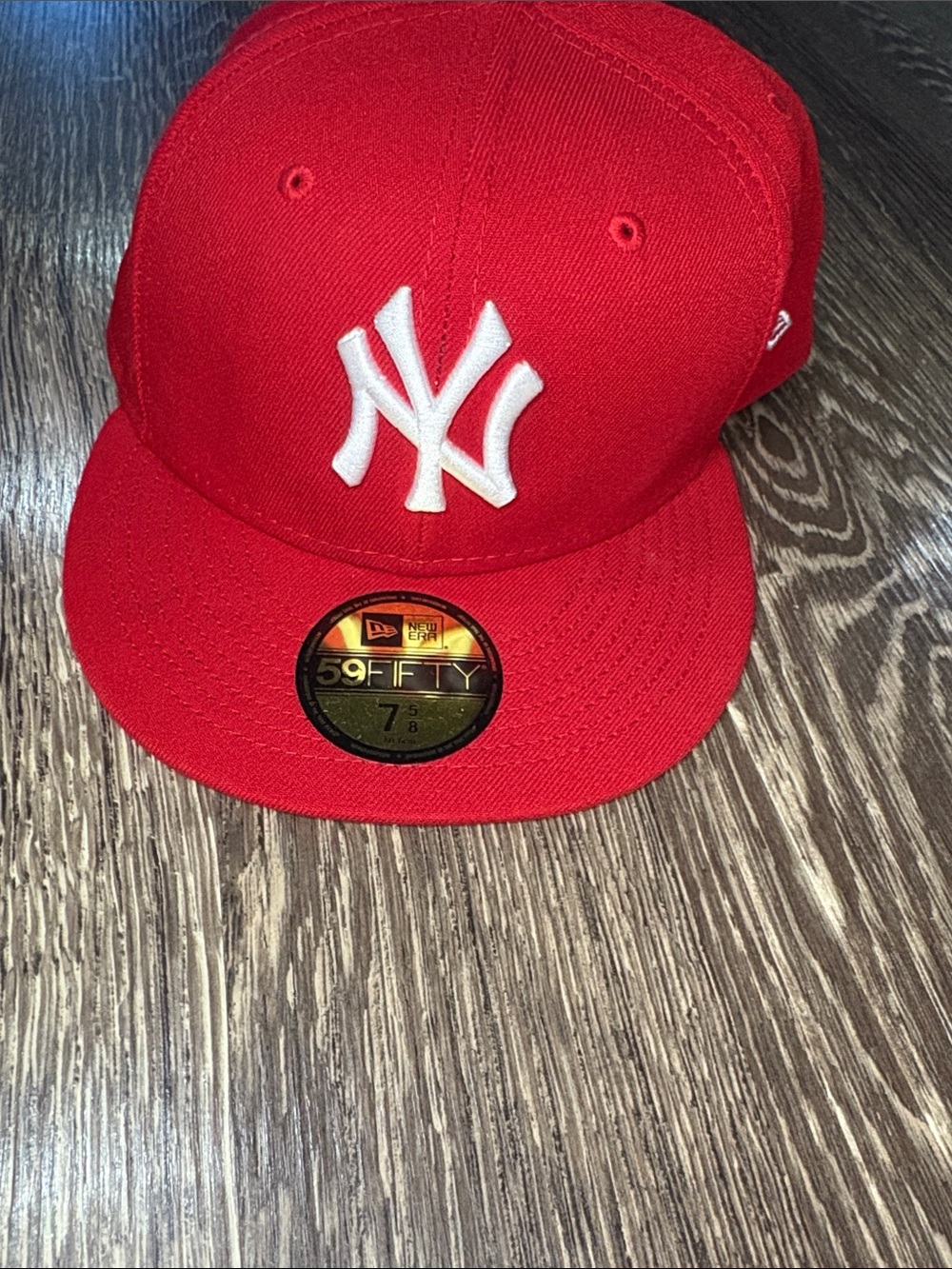 Men's New York Yankees New Era Red White Logo 59FIFTY Fitted Hat